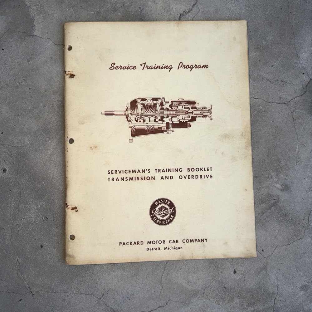 1940-9 Packard R-9 Overdrive Transmission. Servicemen's Training Manual Original